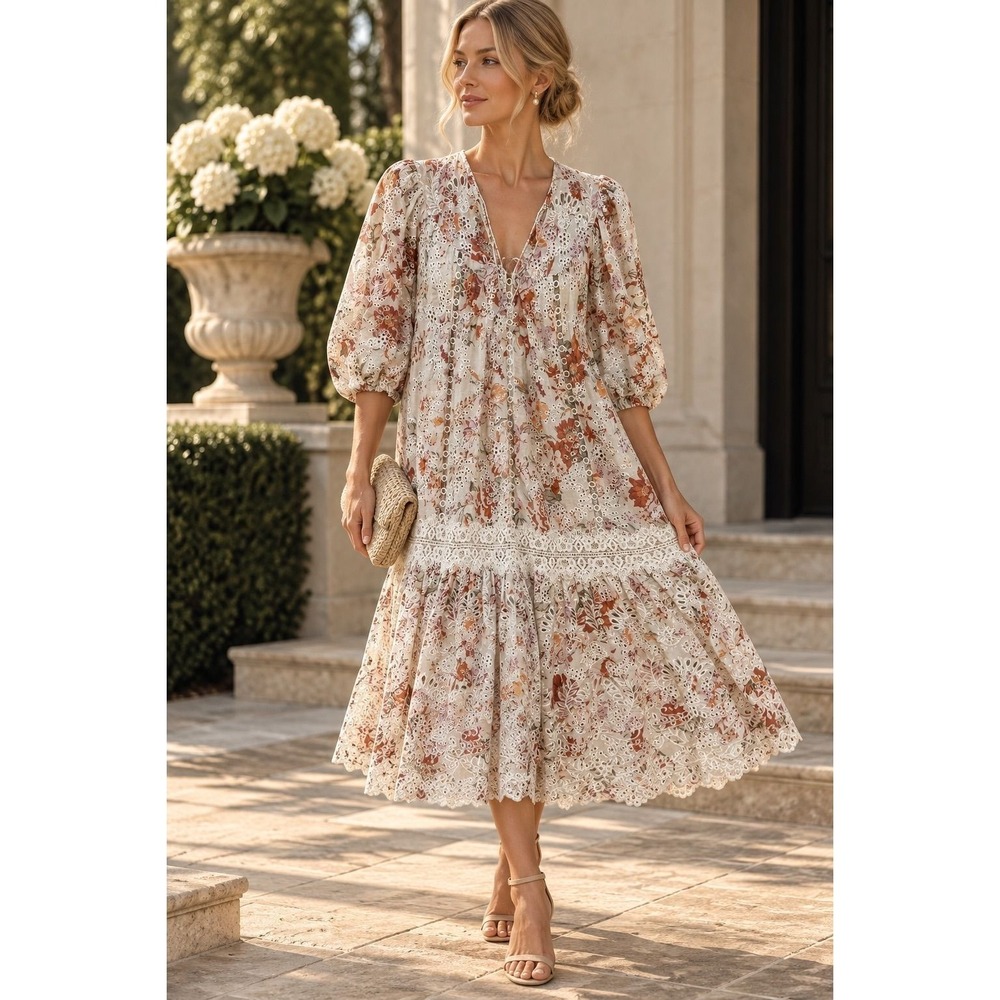 Zimmermann w/ COA Lovelorn Floral Broderie Anglaise